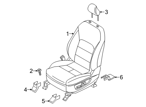 2021 Infiniti QX50 Driver Seat Components Diagram