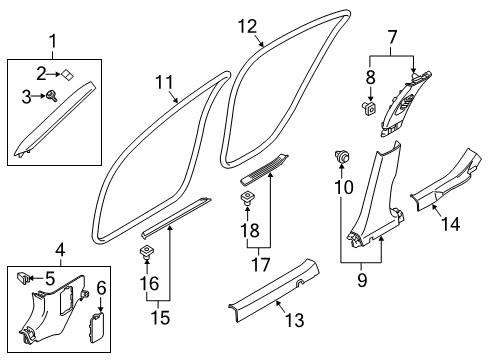 Plate-Kicking, Front Outer LH Diagram for G6952-5CV1B