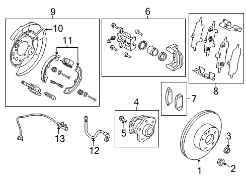 2020 Infiniti Q60 Brake Components Diagram 4