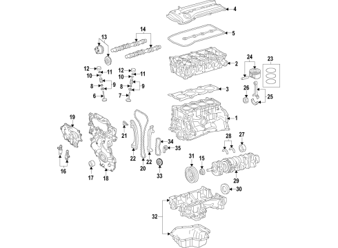 Chain Guide Diagram for 13091-5TA0B