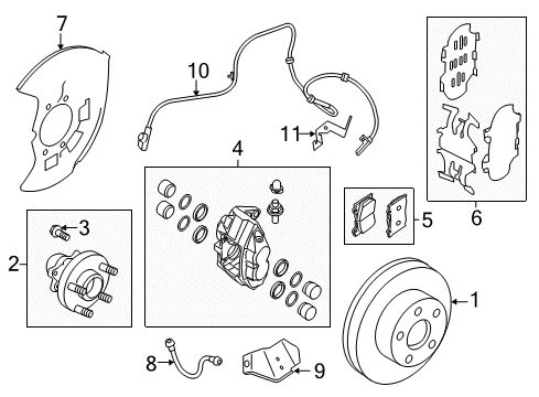 2021 Infiniti Q60 Brake Components Diagram 3
