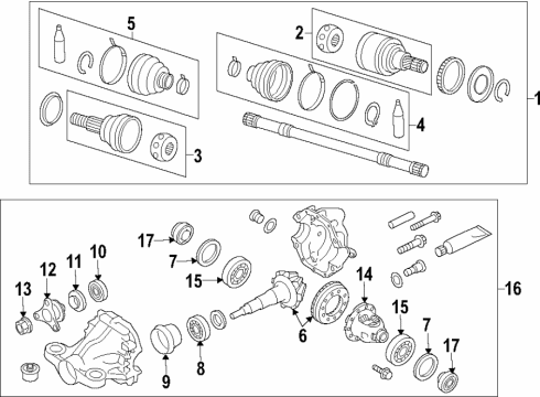 2021 Infiniti Q60 Rear Axle, Axle Shafts & Joints, Differential, Drive Axles, Propeller Shaft Diagram