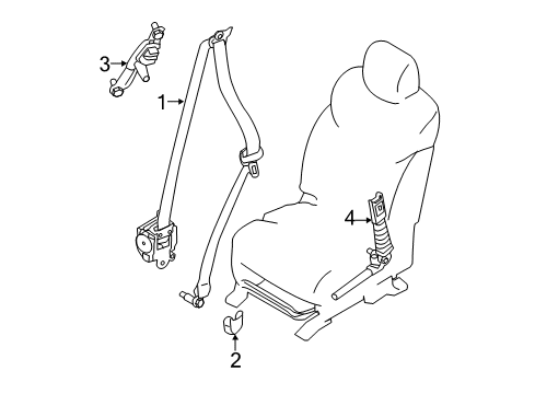 2020 Infiniti QX80 Seat Belt Diagram 1