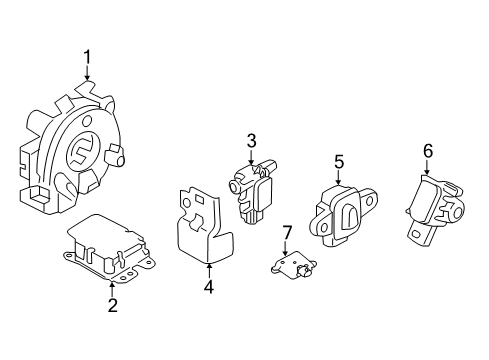 2021 Infiniti Q60 Air Bag Components Diagram 2