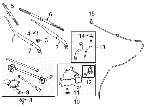 Front Windshield Washer Tank With Motor – Direct Fit For 2014–2022 Infiniti Q50 Q60 - View #2