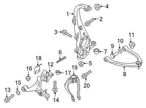 Arm Assembly-Shock ABSORBER, RH Diagram for 56132-JK50C