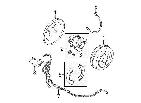 Service File Drum Brake Diagram for 43206-ET000