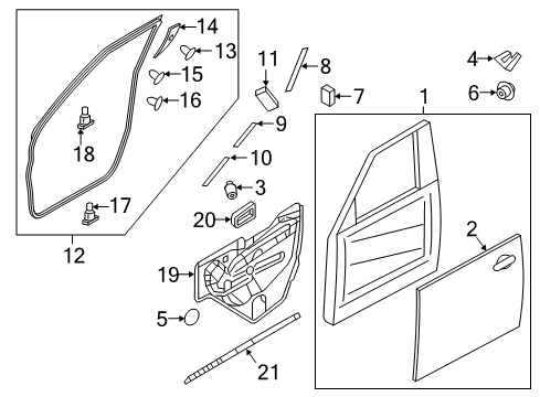 2015 Infiniti QX80 Bumper-Rubber,Door Diagram for 80872-1HD0A