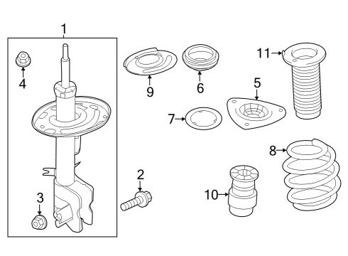 2022 Infiniti QX60 Struts & Components - Front Diagram
