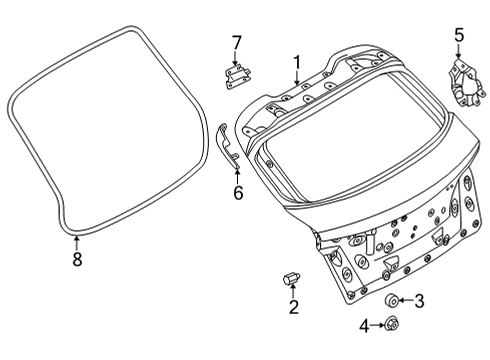 2024 Infiniti QX55 Gate & Hardware Diagram