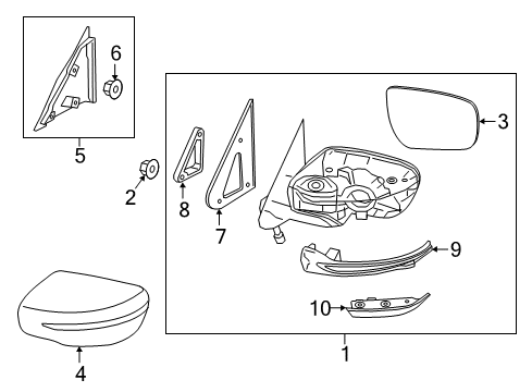 Mirror-Skull Cap LH Diagram for 96302-3YM4B