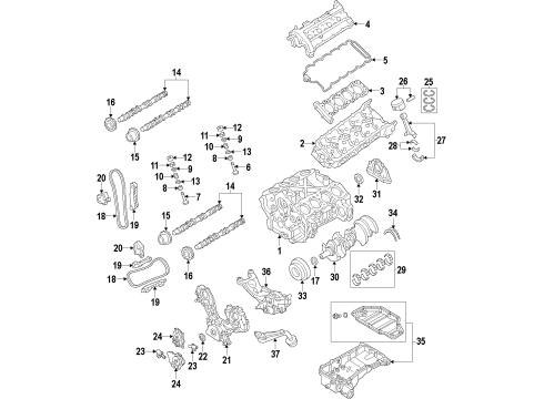 2023 Infiniti QX80 CRANKSHAFT Assembly Diagram for 12200-9FV0A