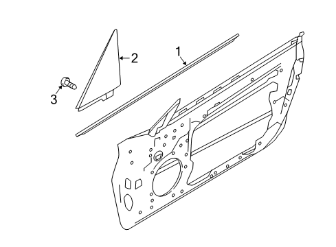 2022 Infiniti Q60 Exterior Trim - Door Diagram