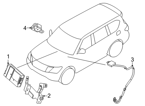 2020 Infiniti QX80 Antenna Assy-Time Control Unit Diagram for 28212-6JE0A