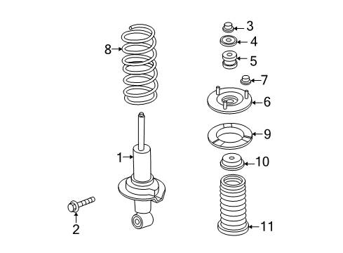 ABSORBER Kit-Shock,Front Diagram for 56110-7S026