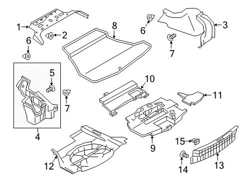 2022 Infiniti Q60 Interior Trim - Rear Body Diagram 2