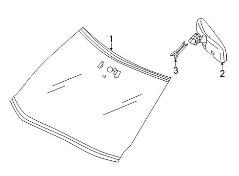 2022 Infiniti QX50 Glass - Windshield Diagram