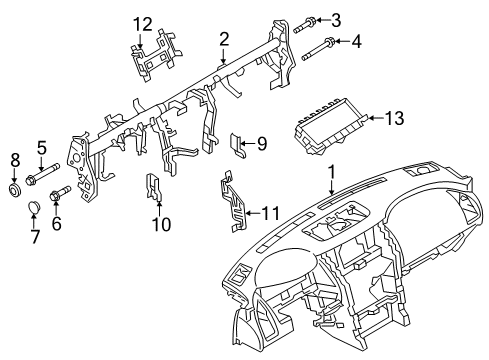 2022 Infiniti QX80 BRACKET-AUDIO Diagram for 28055-6JL0A