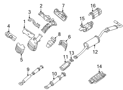 Cover-Exhaust Manifold Diagram for 16590-7B522