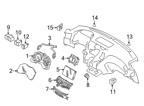 2019 Infiniti Q70L Switch Assy-2 Functions Diagram for 251B2-5UV0C