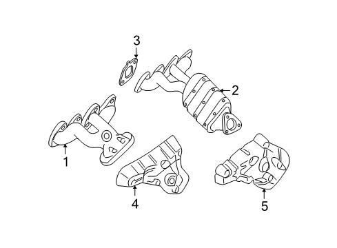 Cover-Exhaust Manifold Diagram for 16590-3S500