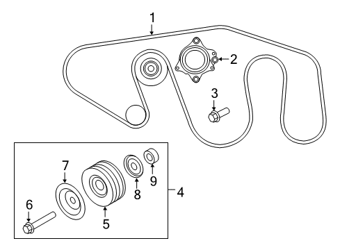 2020 Infiniti QX80 Belts & Pulleys Diagram