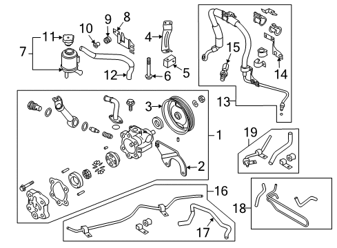 Hose & Tube Assy-Power Steering Diagram for 49721-9Y01A
