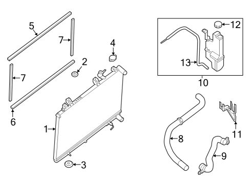 2022 Infiniti QX60 RADIATOR ASSY Diagram for 21410-6SA0A