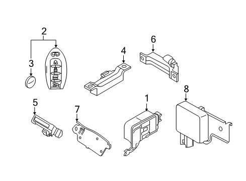 2017 Infiniti Q60 Battery-Key Diagram for B8599-C2032