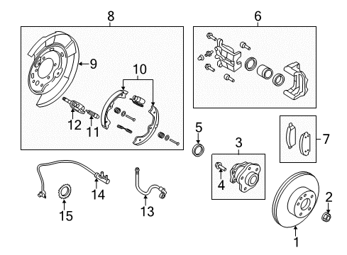 2023 Infiniti Q50 Brake Components Diagram 3