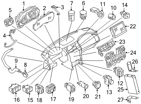 2019 Infiniti QX80 SPEEDOMETER ASSY-ANALOG Diagram for 24820-6GW4B