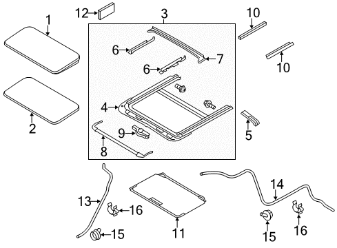 2023 Infiniti QX80 Sunroof Diagram