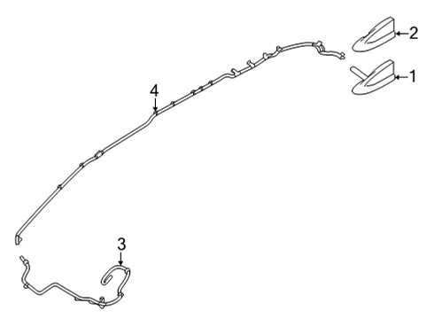 2022 Infiniti QX60 Cover-Antenna Base Diagram for 28228-6RA0A
