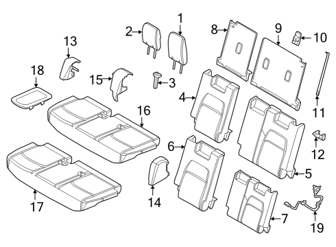 2023 Infiniti QX60 Third Row Seats Diagram 1