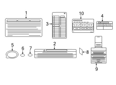 2022 Infiniti QX80 Label-Fuse Block Diagram for 24313-6JE0A
