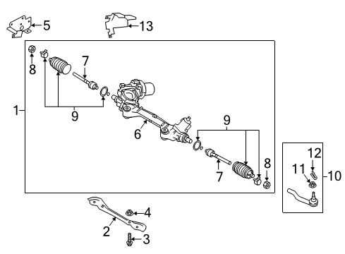 2019 Infiniti Q50 Gear & Linkage Sub Assembly-Power Steering Diagram for 49004-6HL1A