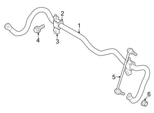 2022 Infiniti QX60 Stabilizer Bar & Components - Front Diagram