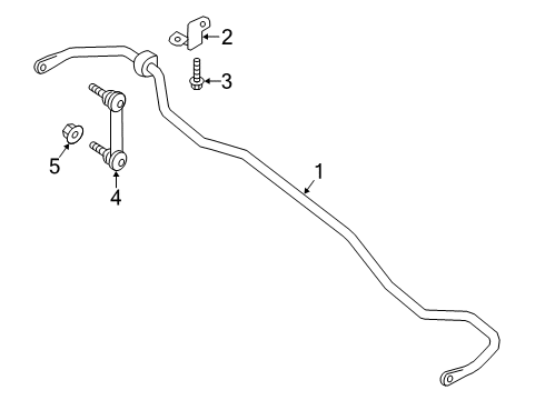2020 Infiniti QX50 Rear Suspension Components, Lower Control Arm, Upper Control Arm, Ride Control, Stabilizer Bar Diagram 1