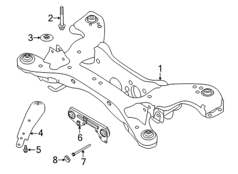 2022 Infiniti QX55 Suspension Mounting - Rear Diagram