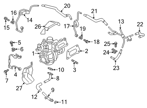 2021 Infiniti QX50 Turbocharger & Components Diagram