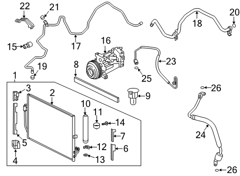 2022 Infiniti QX50 A/C Condenser Diagram