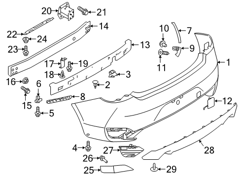 2022 Infiniti Q60 Bumper & Components - Rear Diagram