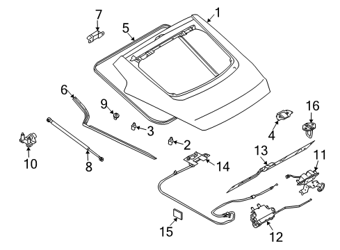Stud-Ball Back Door Stay Diagram for 90456-CF00A