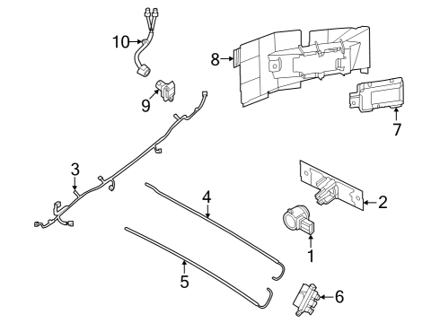 2022 Infiniti QX60 Electrical Components - Rear Bumper Diagram