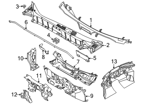 2022 Infiniti QX55 Cowl Diagram
