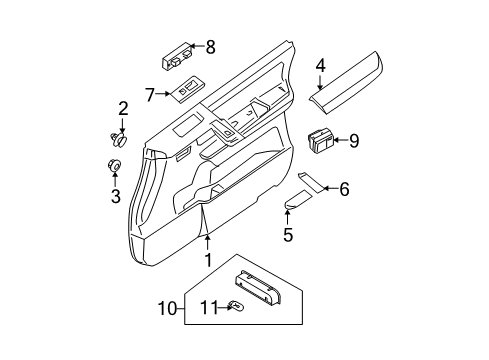 Finisher Assy-Front Door,LH Diagram for 80901-7S300