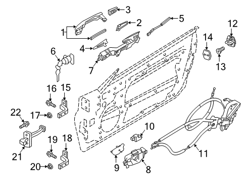 2017 Infiniti Q60 HANDLE-DR INS L Diagram for 80671-1MA1C