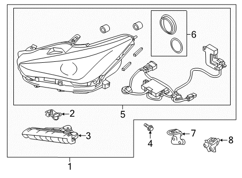 2021 Infiniti Q50 Headlamp Components Diagram