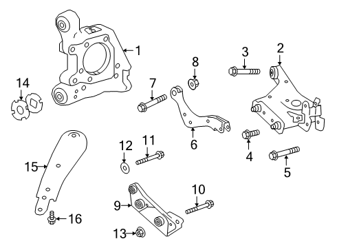 2020 Infiniti QX50 Rear Suspension Components, Lower Control Arm, Upper Control Arm, Ride Control, Stabilizer Bar Diagram 4