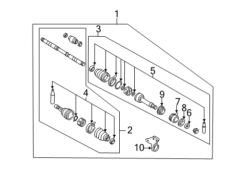 Shaft Assembly-FRT Drive R Diagram for 39100-8J070